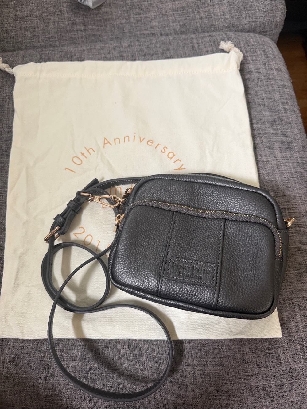 Pom Pom London Original Mini Bag in Pewter